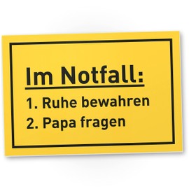 DankeDir! Papa Notfall Anleitung - Schild - Handwerker Papa Vatertag Geschenk Geburtstagsgeschenk - Vater Heimwerker Geburtstag Weihnachten Vatertagsgeschenk lustige Geschenkidee