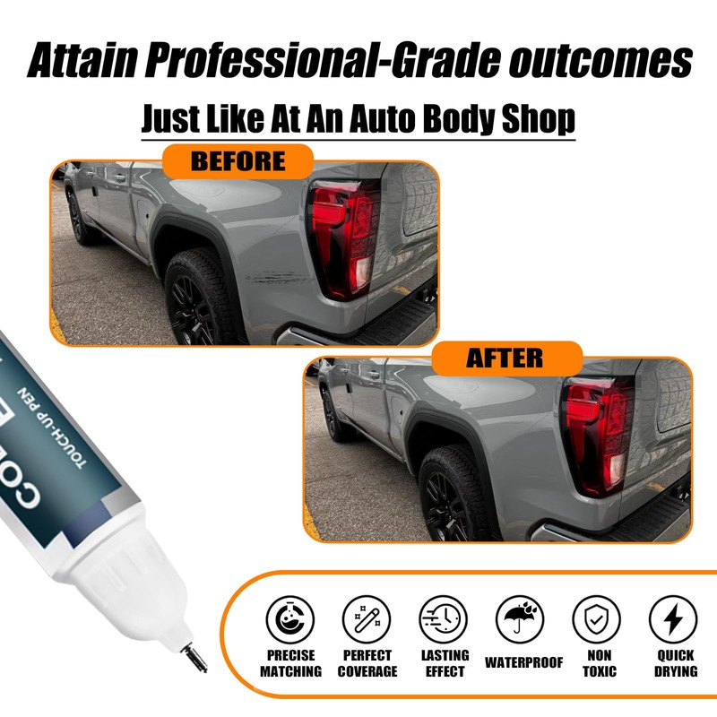 Thunderstorm Gray(GNO/WA633D) Touch Up Paint for GMC, Car Paint Pen