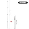 Thicken Aluminum Alloy Tent Pole Adjustable Tent Support Rods Beach