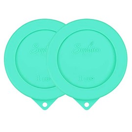 Sophico 1 Cup Round Silicone Storage Cover Lids Replacement for Anchor Hocking and Pyrex 7202-PC Glass Bowls (Container not Included) (Mint - 2 pack)