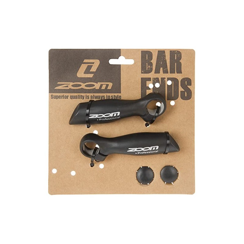 Zoom 408043 Bar End - Black(Pair)