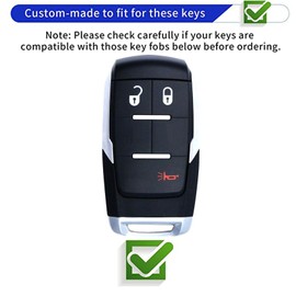 WENHENI Keyless Entry Systems Key for Ram Key Fob Shell with Keychain Fit for Dodge Ram 2500 3500 4500 5500 Remote Key Fob Cover (3Buttons Gold-Pink)