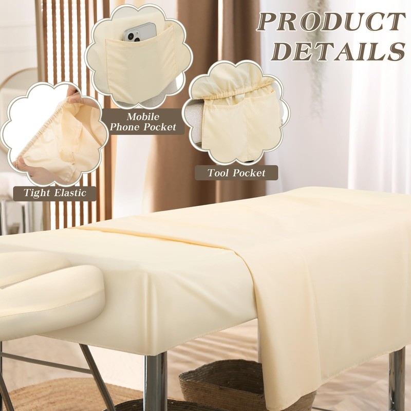 Mixweer 9 Pcs 3 Set Microfiber Massage Table Sheets Set