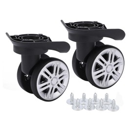 Luggage Castor 1 Pair Luggage Swivel Suitcase Castors Repalcement A19 Mute Double Row Wheels