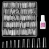 Tips for Gel Nails with Glue, Venares 500 Pieces Coffin