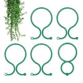 M METERXITY 50-Pack Plant Support Clips, 2.4" x 1.6" x 0.08"(L x W x H) Plant Twist Clip Ties, Plastic Plant Clips, Tomato Vine Flower Cucumber Plastic Plant Clip for Plant Locks