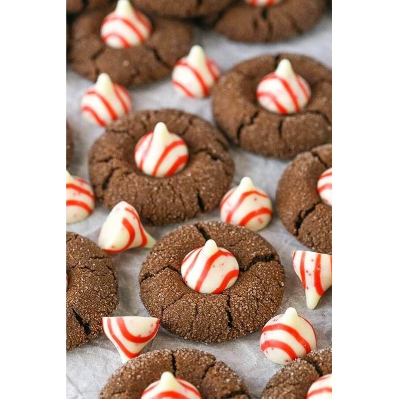 Candy Cane Kisses Christmas Edition 2 LBS - Individually Wrapped