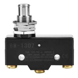 1 x Micro Switch Momentary Limit Switch, Mini Snap Action Switch, Micro Limit Momentary Switch, Large Current Type 15A 250V Silver Contacts for Circuits (BM-1307)