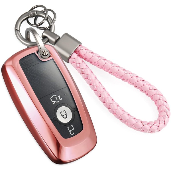 Coverforkey for Ford Key Fob Cover with Upgraded Anti-Lost Metal
