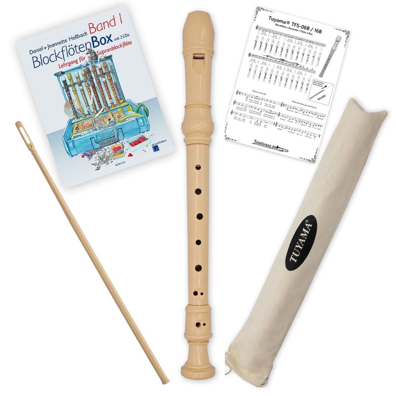 Recorder Box Volume 1 + Tuyama® Soprano Recorder TFS-06B (Starter