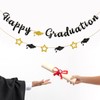 Halawawa Black Glitter Happy Graduation Banner, Class of 2023 Graduation