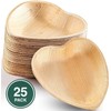 ECO Leaf | 16cm Heart Shape 25 Pack | Disposable