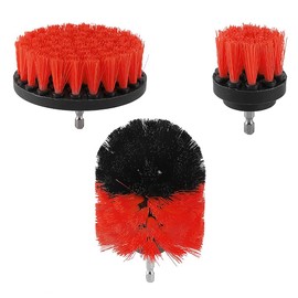 Dekton 3PC Drill Brush Set, Red, Standard