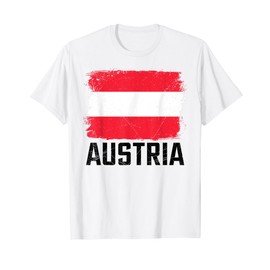 Austria Flag Football Fan Souvenir Gallery Artwork T-Shirt
