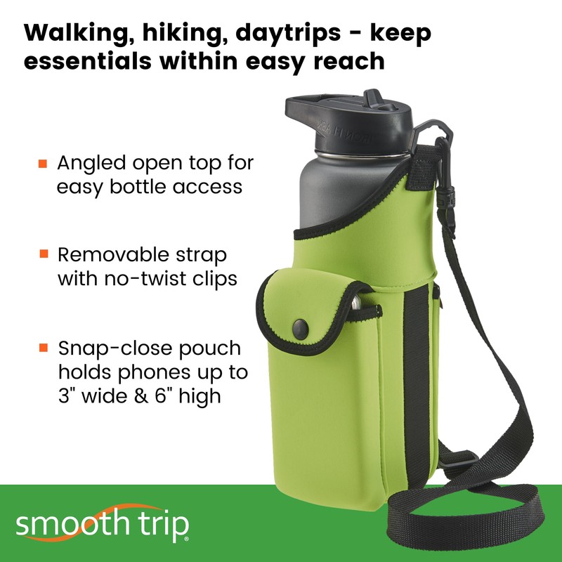 Smooth Trip AquaPockets Water Bottle Holder - Insulating Neoprene Water