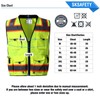 SKSAFETY 10 Pockets Professional Safety Vest, Class 2 High Visibility