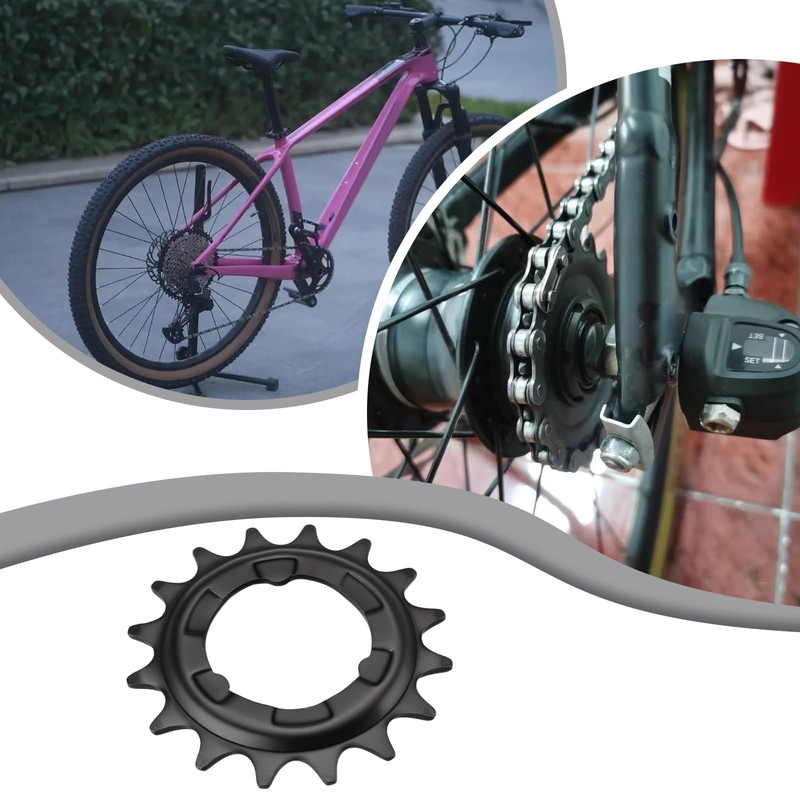 YINETTECH Pack of 2 Bicycle MTB Black 16 Teeth Insert