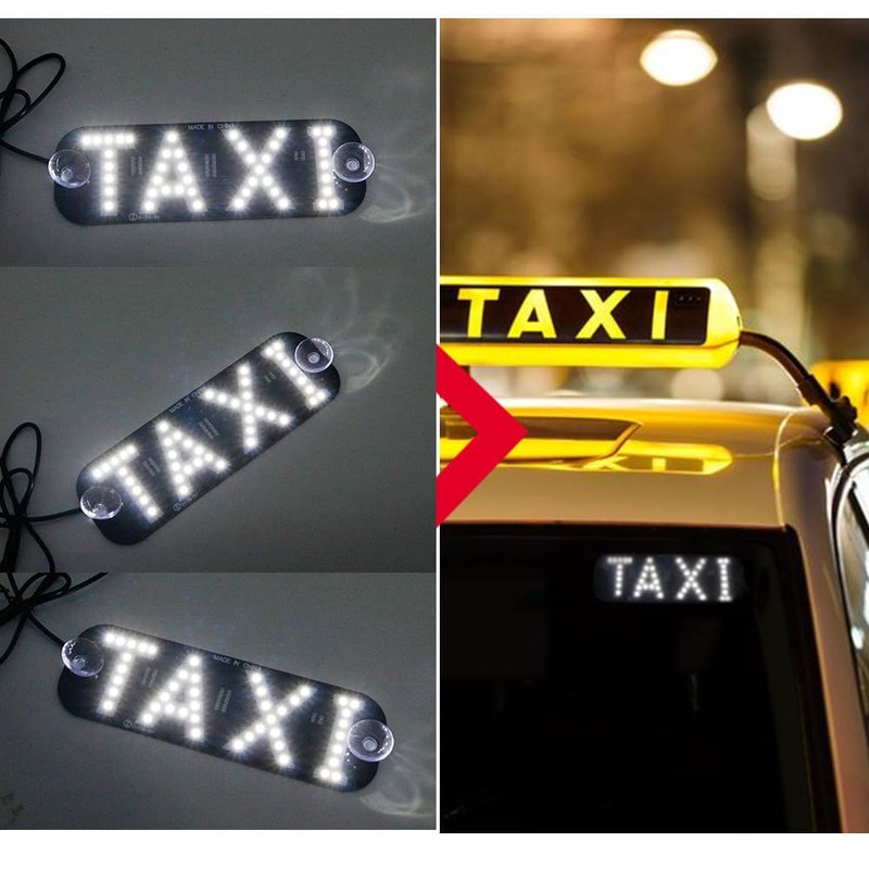 YSY Juren 1pcs Taxi Sign Light USB On/Off Button, Bright