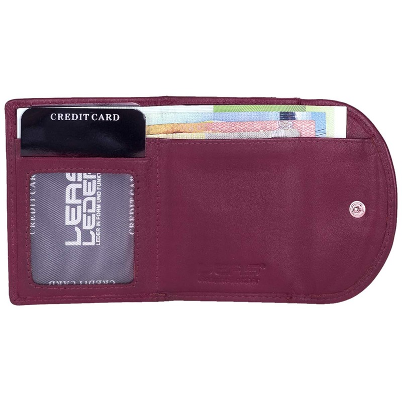 Small wallet LEAS, Genuine Leather, red - ''LEAS Mini-Edition''