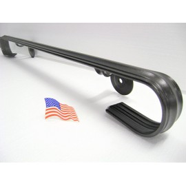 Kenosha Iron 2 Ft Wrought Iron Handrail Staircase Porch Deck Railing- Made in America- Wall Mounted Black Metallic Indoor Outdoor Installation Hardware Included…