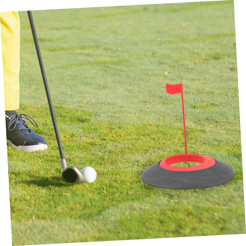 SUPVOX 1set Thickened Golf Putting Cup Flag Portable TPU Practice