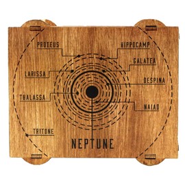 Logica Puzzles art. Neptune - Brain Teaser in Wood - Secret Box - Difficulty 5/6 Incredible - Star Adventures Series