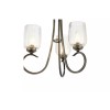 Kichler Chesterlyn 3-Light Vintage Tuscan Ribbed Glass Shaded Chandelier