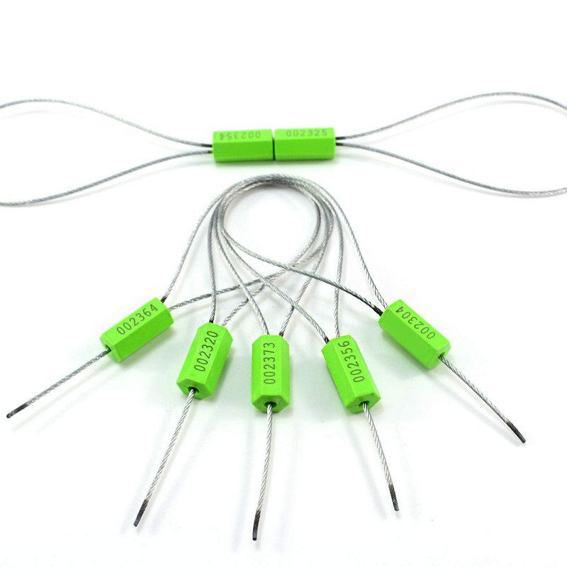 50pcs Numbered Security Cable Seals Tamper Proof Steel Wire Cable