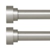 HEI! DEAR 2 Pack Silver Curtain Rods for Windows 28