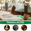 KOABY 24 Pack Green Light Non-Flickering Flameless Tea Lights, Green
