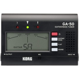 Korg GA-50 Guitar & Bass Tuner (Tuner Specially Designed for Guitarists and Bassists for Precise Tuning) Black