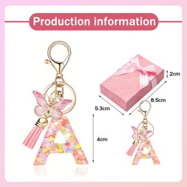 ZWWOGE Schlüsselanhänger Schlüssel Buchstabe Anhänger Marmor Harz Mit Anfangs buchstaben Schlüsselringer rosa schlüsselanhänger buchstabe Personalisiert Mädchen Keychain schlüsselanhänger mädchen