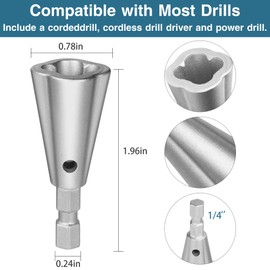 Wire Nut Twister,Wire Twisting Tool,Wire Twister Tool for Drill,Spin Twist Wire Connector Socket,Wire Connector Driver with 1/4" Chuck,Wire Stripping and Twisting Tool for Cable Quick Stripping