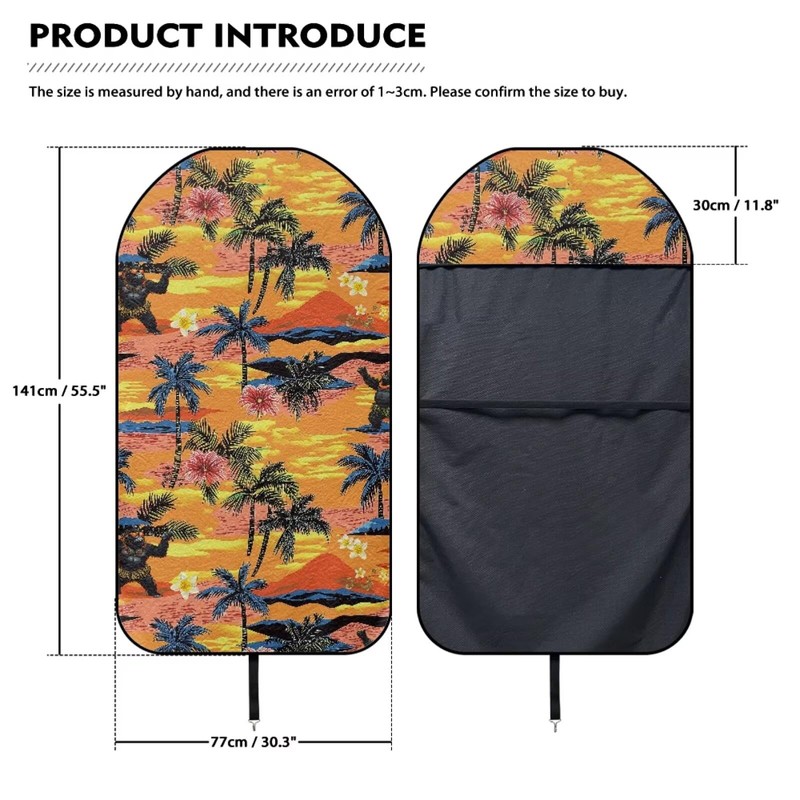 JOAIFO Front Seat Covers for Cars, Hawaii Palm Tree Bucket
