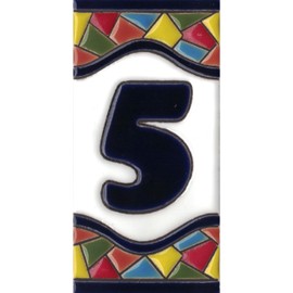 House Number. Address Numbers & plaques. House Signs. Door Numbers. Ceramic Letters and Numbers. Handmade (Number Five "5")