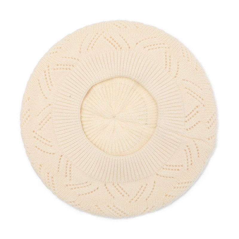 ZLYC French Beret Hat Reversible Solid Color Cashmere Warm Hat