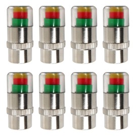 JRSHOME 8X New Update Tire Pressure Monitor Valve Stem Cap Sensor Indicator 30PSI 2.0 Bar Air Warning Alert Valve Pressure Diagnostic Tools Kit