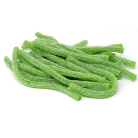 Snacktery Green Apple Sour Straws - Flavored Sour Gummies - Non GMO, Vegan & Kosher Sour Gummy Candy - 3.5 Ounce Pack