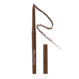 Palladio Delineador de Ojos Retráctil Resistente al Agua, Color Enriquecido Pigmentado y Lápiz de Ojos Cremoso, Fácil de Deslizar y Girar, Aplicación Duradera a Prueba de Manchas, Brownie