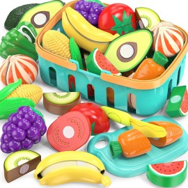 Brand: MOEAWS Cutting Play Food Toys For Kids, Pretend Kitchen Accessories, Fake...