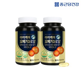 Jongkundang Health 종근당건강 아이케어 오메가3 로얄 2병 6개월분 / 1120mg 눈건강 비타민A 비타민E Jongkundang Health Eye Care Omega-3 Royal 2 Bottles 6-Month Supply / 1120mg Eye Health Vitamin A Vitamin E