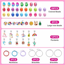 Unicorn Gifts for Girls Charm Bracelet Making Kit for Girls Jewellery Making Kit Girls Toys Christmas Stocking Fillers Kids Craft Set Birthday Presents Gifts for 5 6 7 8 9 10 Year Old Girls Xmas