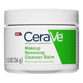 CeraVe Bálsamo Desmaquillante con 3 Ceramidas Esenciales 36 g | Limpieza Suave y Efectiva para Todo Tipo de Piel