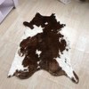 Huichenxing2021FURSTORE Faux Fur Deer Print Area Rug, Animal Deer Hide