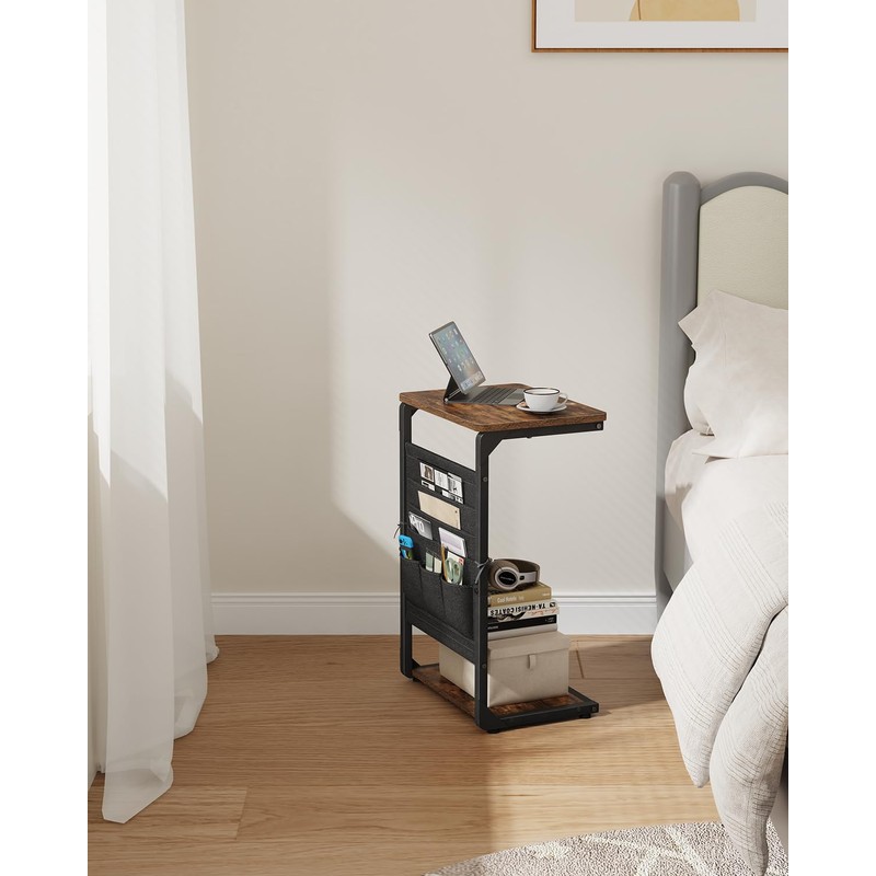 Vovonusy C-Shaped End Tables, TV Trays Set of 2, Small