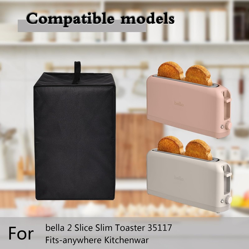 CouldyCasi Toaster Dust Cover for Bella 2 Slice Slim Toaster,