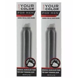 Love Your Color Gradual Haircolor Foam Compares to Grecian Plus, 4.7 oz (2 Pack)