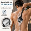 Silicone Back Scrubber Brush for Shower – Long Handle Double-Sided
