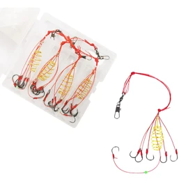 Carp Fishing Baits Hook Lure Trap Hooks with Spring Feeder Coarse Fishing Tackle (12#)