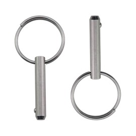 Guifeng 2PCS Overall Length 38mm Silver 316 Stainless Steel Spring Bead Quick Release Pins Marine Hardware for Yacht and Caravan Fittings